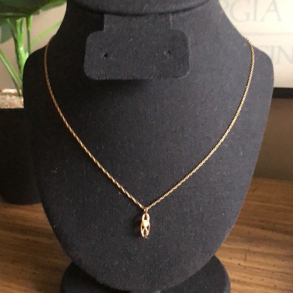 Vintage 14/20 G.F. Caged Pearl Necklace - Picture 3 of 5